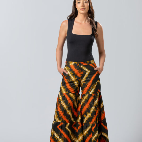 Wide Leg African Print Παντελόνα |  Statement Resort Style