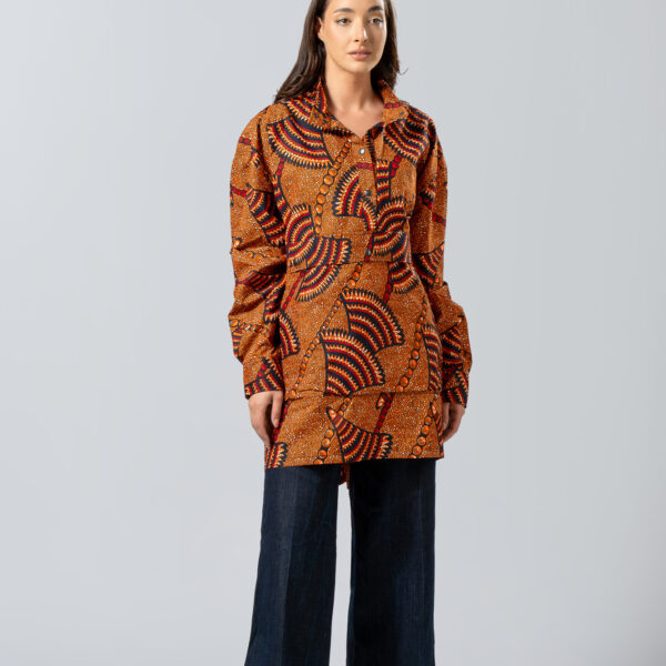 Oversized African Print Woman sTunic Shirt  | Contemporary Urban Style
