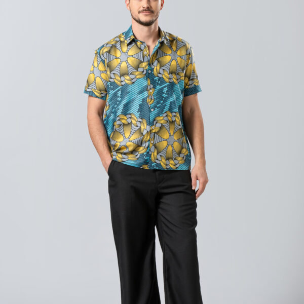 Ανδρικό Geometric Print Πουκάμισο  | Contemporary Resort Style