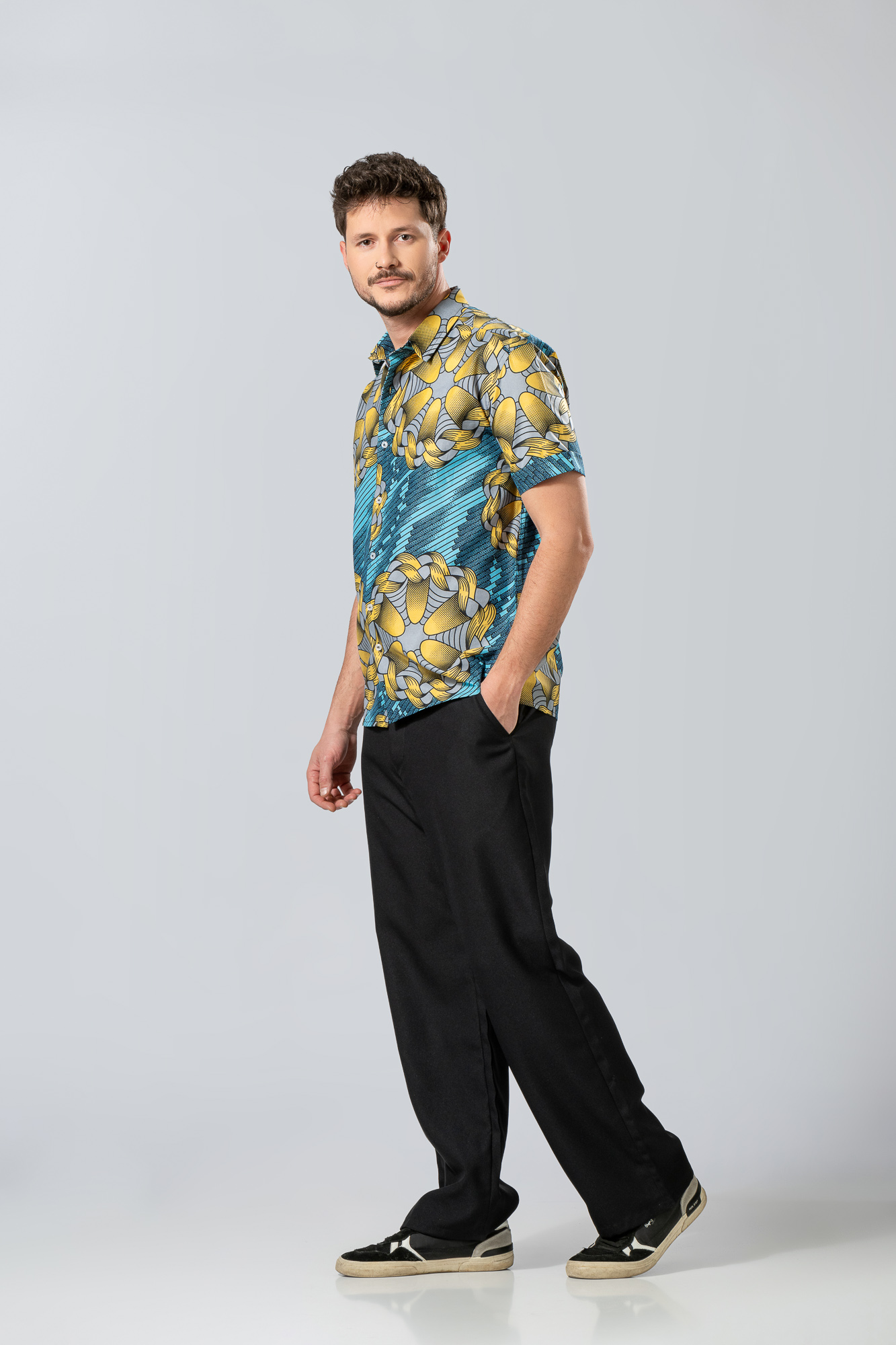 Ανδρικό Geometric Print Πουκάμισο | Contemporary Resort Style - Image 4