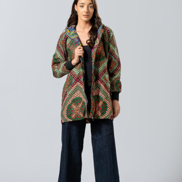 Oversized Hooded African Print Jacket |  Urban Ethnic Style