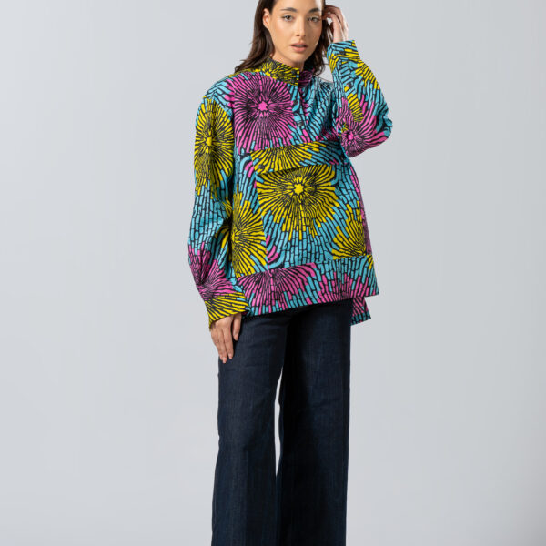 Oversized African Print Tunic Blouse  | Statement Urban Style