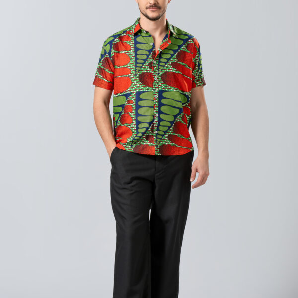 Ανδρικό African Print Πουκάμισο  | Bold Urban Resort Style