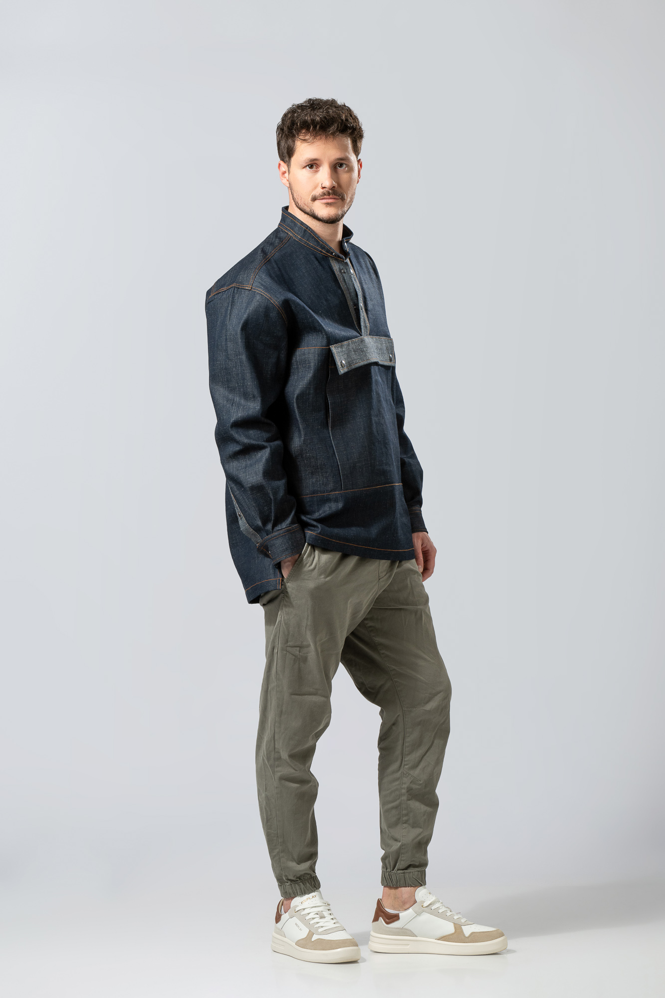 Minimal Denim Overshirt Ανδρικό | Urban Utility Style - Image 5