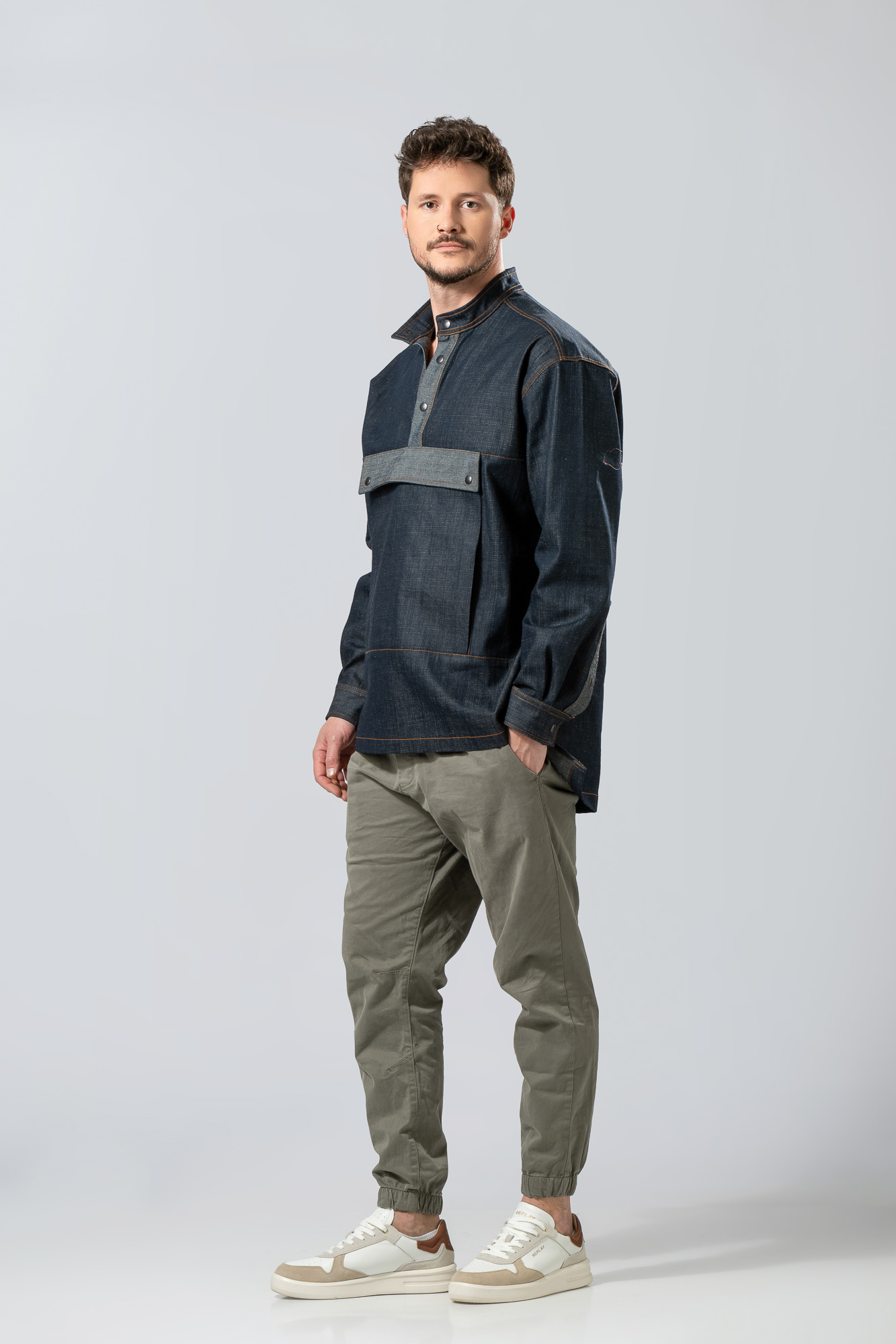Minimal Denim Overshirt Ανδρικό | Urban Utility Style - Image 4