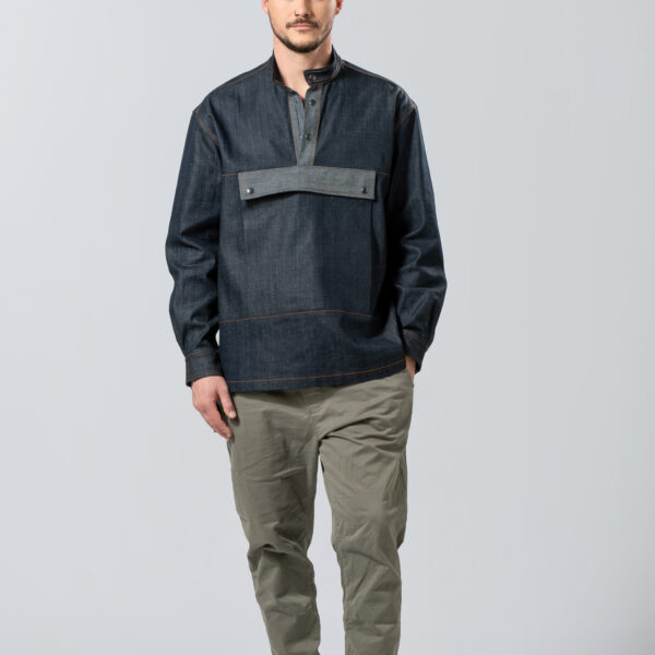 Minimal Denim Overshirt Ανδρικό | Urban Utility Style