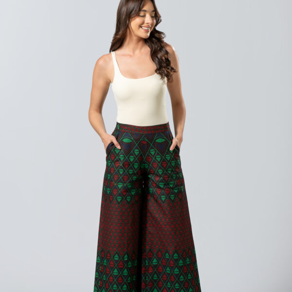 Wide Leg Ισια Παντελόνα | Ethnic Chic Style